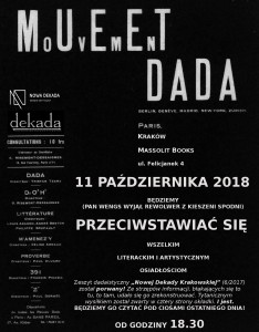 dada-Dekada_plakat (Kraków, 11.10.2018)